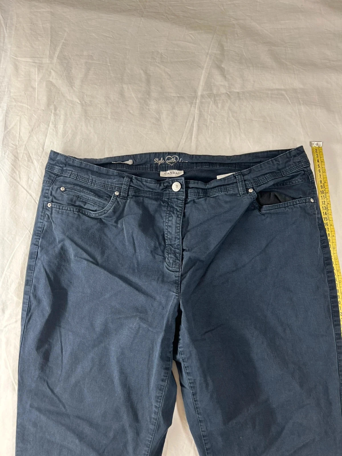 Rechte marineblauwe jeans Canda – photo 2